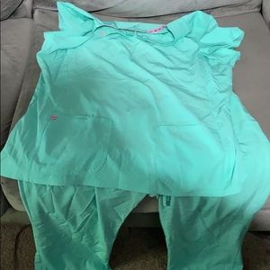 Scrubs! Mostly 3x but a couple 1x and 2x. Paid about 25$ for each piece.